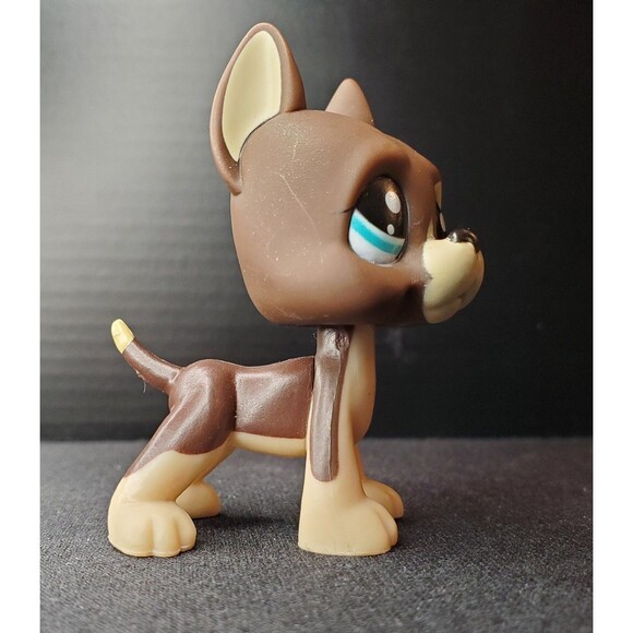LPS Littlest Pet Shop 2007 Great Dane #817 Round Dot Blue Eyes Retired - Picture 3 of 3
